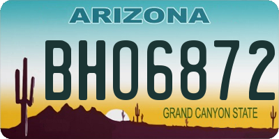 AZ license plate BHO6872