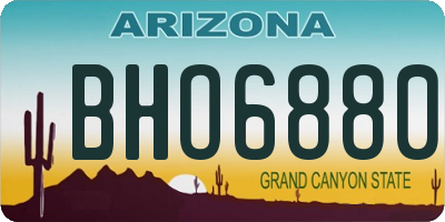 AZ license plate BHO6880