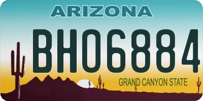 AZ license plate BHO6884