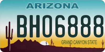 AZ license plate BHO6888