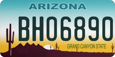 AZ license plate BHO6890