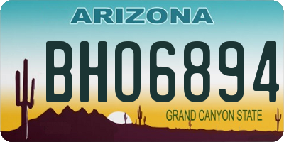 AZ license plate BHO6894