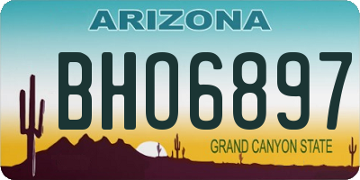 AZ license plate BHO6897