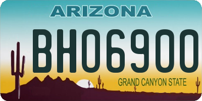 AZ license plate BHO6900
