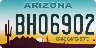 AZ license plate BHO6902