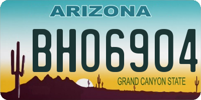 AZ license plate BHO6904