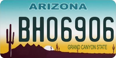 AZ license plate BHO6906