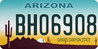 AZ license plate BHO6908