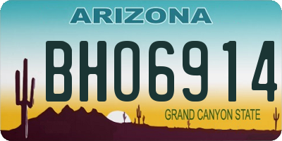 AZ license plate BHO6914
