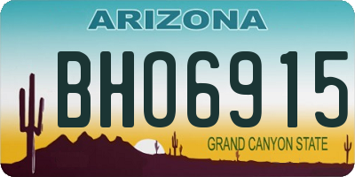 AZ license plate BHO6915