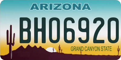 AZ license plate BHO6920