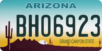 AZ license plate BHO6923