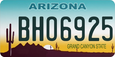 AZ license plate BHO6925