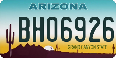 AZ license plate BHO6926