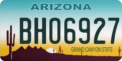 AZ license plate BHO6927