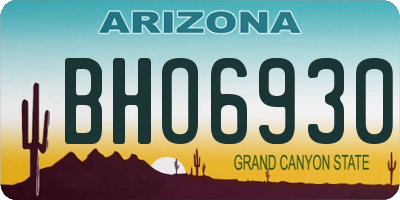 AZ license plate BHO6930