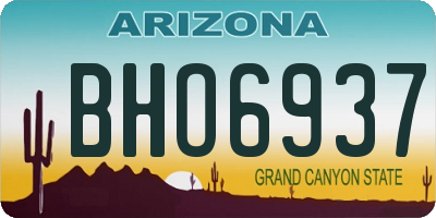 AZ license plate BHO6937