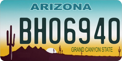 AZ license plate BHO6940