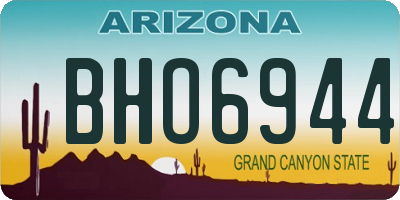 AZ license plate BHO6944