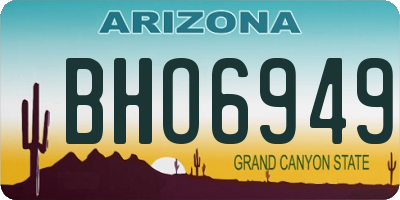 AZ license plate BHO6949