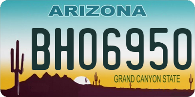 AZ license plate BHO6950