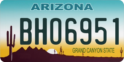 AZ license plate BHO6951