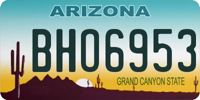 AZ license plate BHO6953