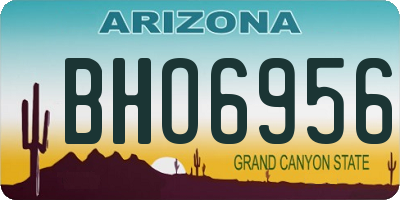 AZ license plate BHO6956