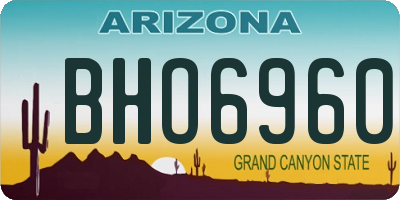 AZ license plate BHO6960