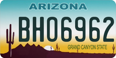 AZ license plate BHO6962
