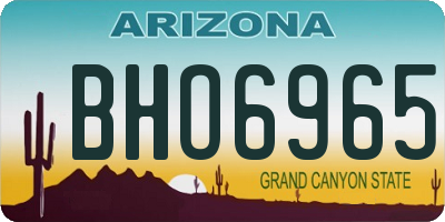 AZ license plate BHO6965