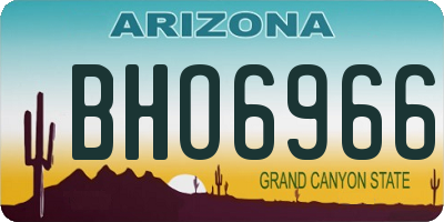 AZ license plate BHO6966