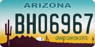 AZ license plate BHO6967