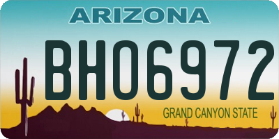 AZ license plate BHO6972