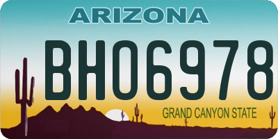 AZ license plate BHO6978