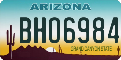 AZ license plate BHO6984