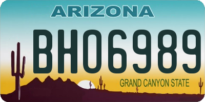 AZ license plate BHO6989