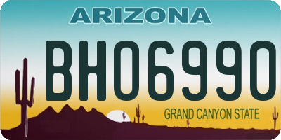 AZ license plate BHO6990