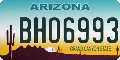 AZ license plate BHO6993