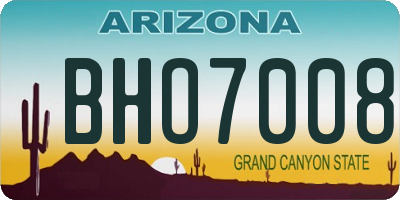 AZ license plate BHO7008