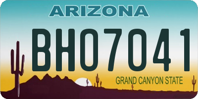 AZ license plate BHO7041