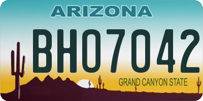 AZ license plate BHO7042