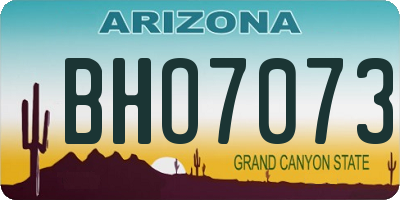 AZ license plate BHO7073