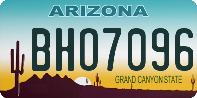 AZ license plate BHO7096