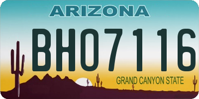 AZ license plate BHO7116