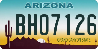 AZ license plate BHO7126