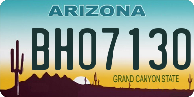 AZ license plate BHO7130