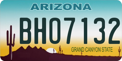 AZ license plate BHO7132