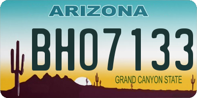 AZ license plate BHO7133