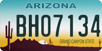 AZ license plate BHO7134